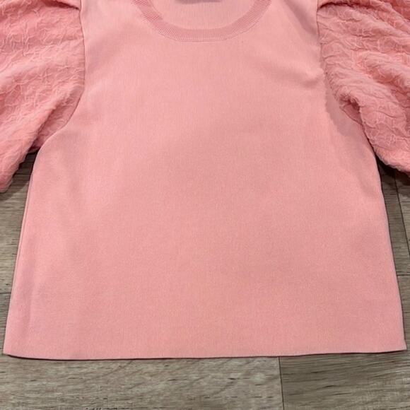 ZARA Top with Full Textured Sleeves NWT - Picture 6 of 11